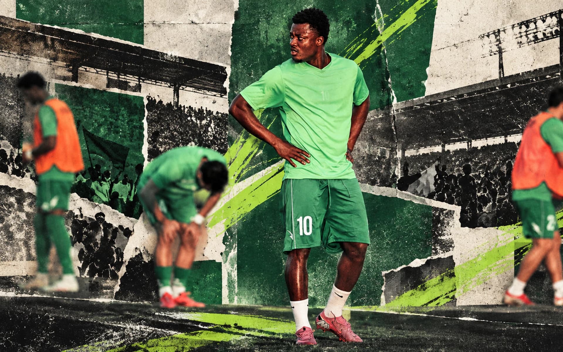Akritas matchday action in an editorial campaign treatment