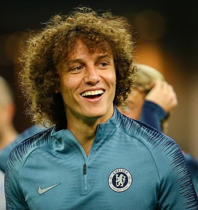 David Luiz in Chelsea training kit in Baku in May 2019